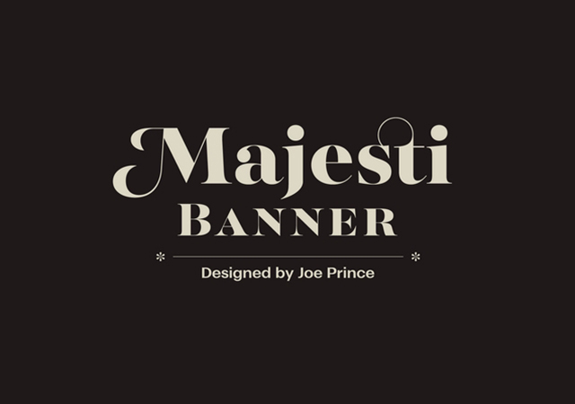 Majesti Banner: Elegant Rounded-Edged Typeface for Titles