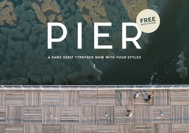 Pier Sans: A Complete Typeface with 4  Styles