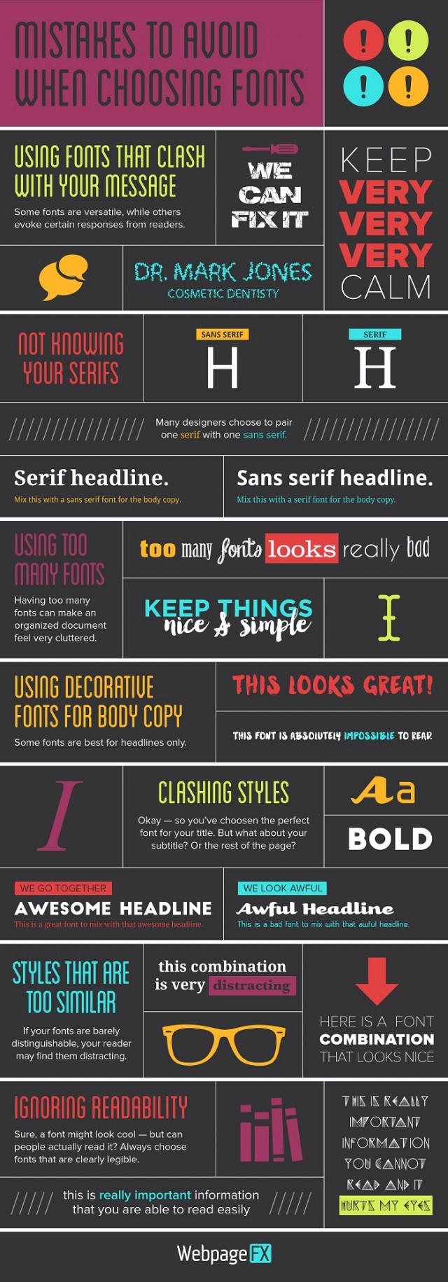 Mistakes Choosing Fonts Infographic