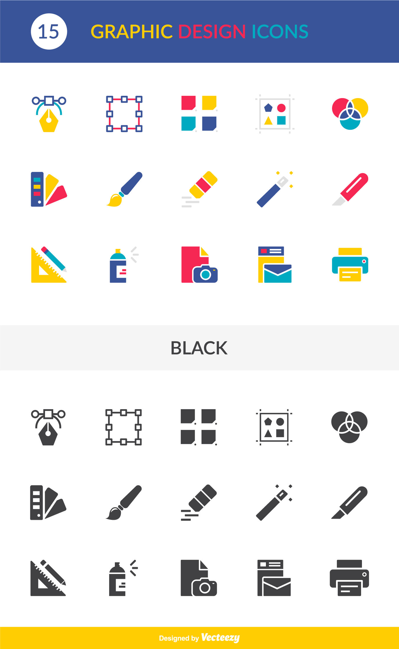 Free Graphic Design Icons EPS Vector Pack
