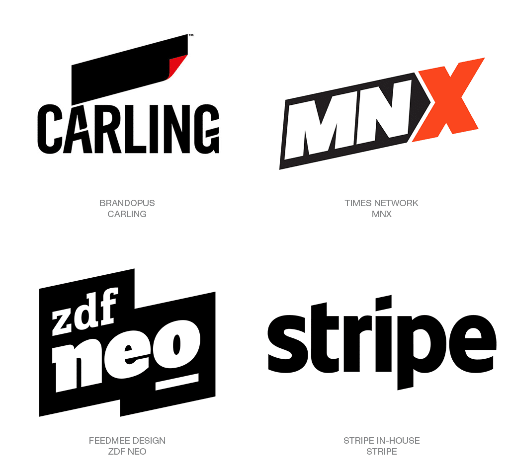 Logo Design Trend 2018: Parallelogram