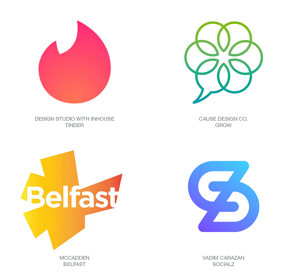 Logo Design Trend 2018: Blurple