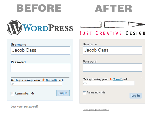 Wordpress 2.5 LogIn Screen