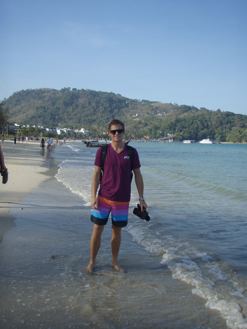 The first day on the beach in Pa Tong.