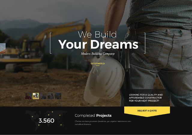 Recover: Construction Website PSD Template