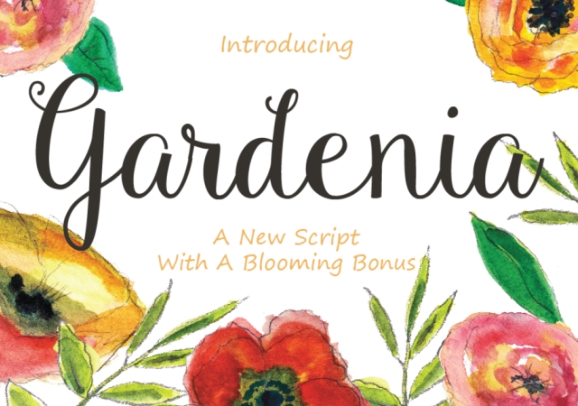 Gardenia: Botanical Suited Cursive Typeface