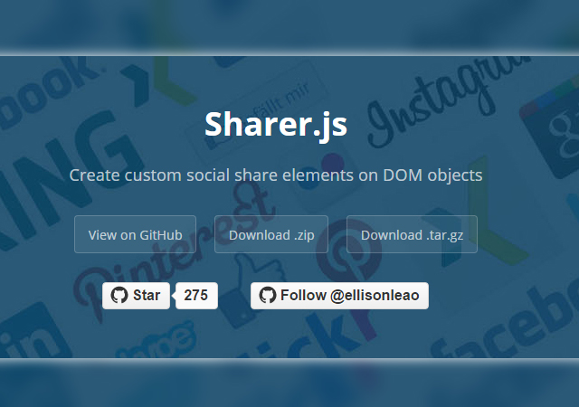Sharer.js: On-DOM Objects Social Share Elements Creation