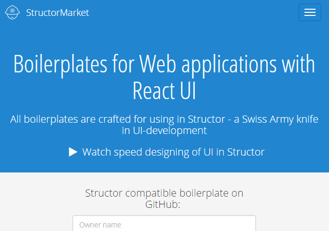 Structor: A User Interface Builder for ReactJS