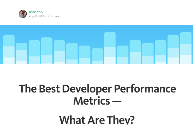 The Best Developer Performance Metrics (Article)