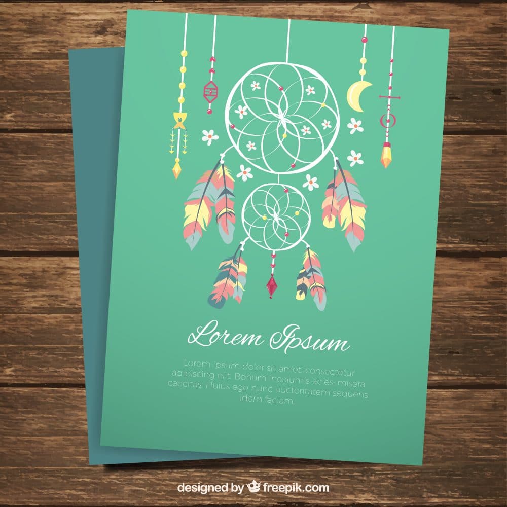 Download Boho Chic Feather Dreamcatcher FREE EPS Vector Download ...