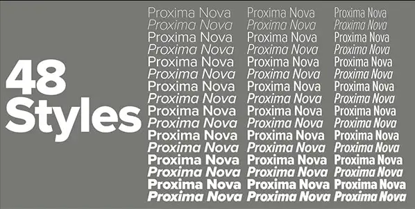 Proxima Nova- Best pro fonts for clean logo design