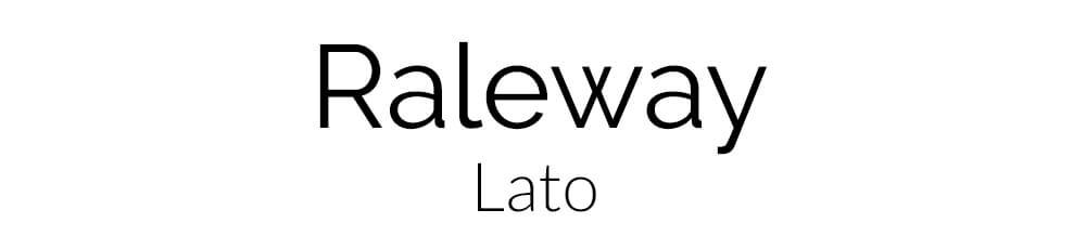 Font Combination Raleway and Lato
