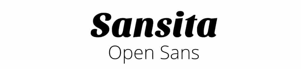 Font Combination Sansita Open Sans