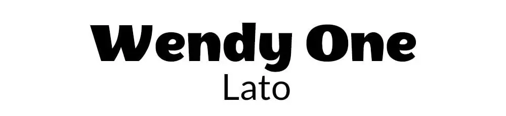 Combinación de fuentes Wendy y Lato