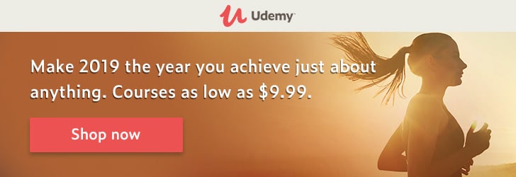 New year sale on Udemy