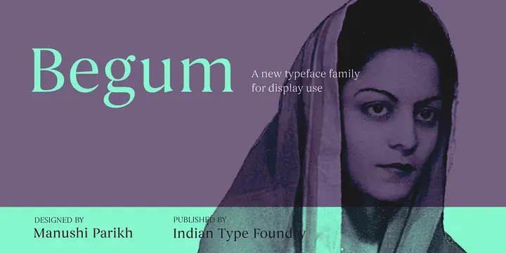 Begum elegancka czcionka Serif do projektowania Logo i brandingu