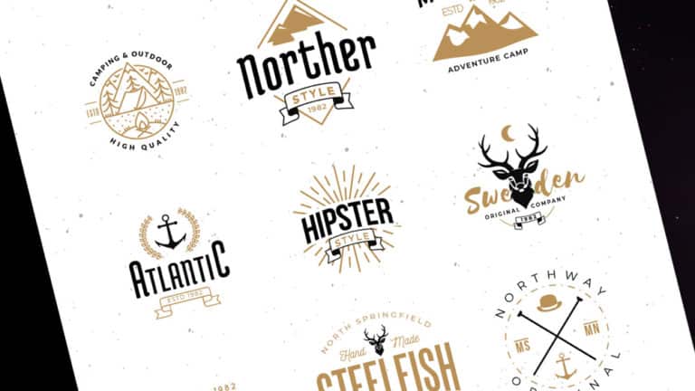 FREE Hipster Logo Templates + Elements (Ribbons, Badges, Ornaments ...