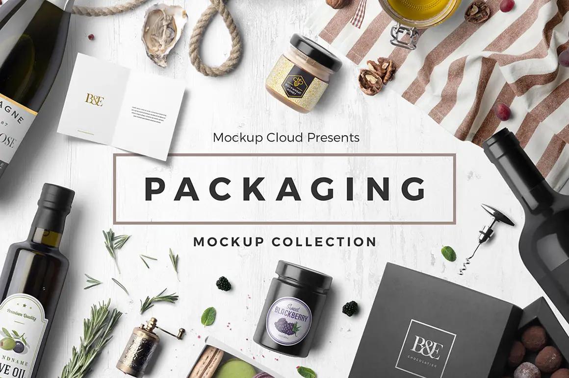Packaging Mockup Template Collection High Res PSD