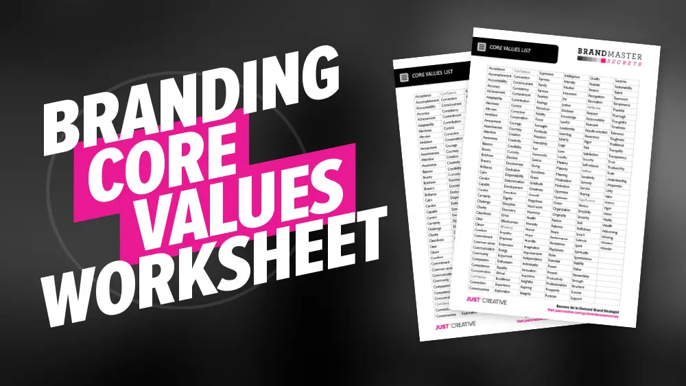 Core Values Worksheet PDF Freebie