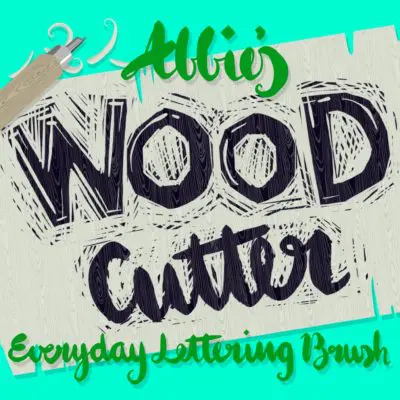 Wood Cutter Lettering Brush