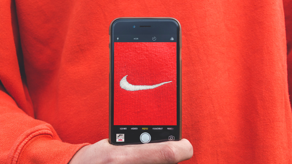 Nike Swoosh on Smartphone