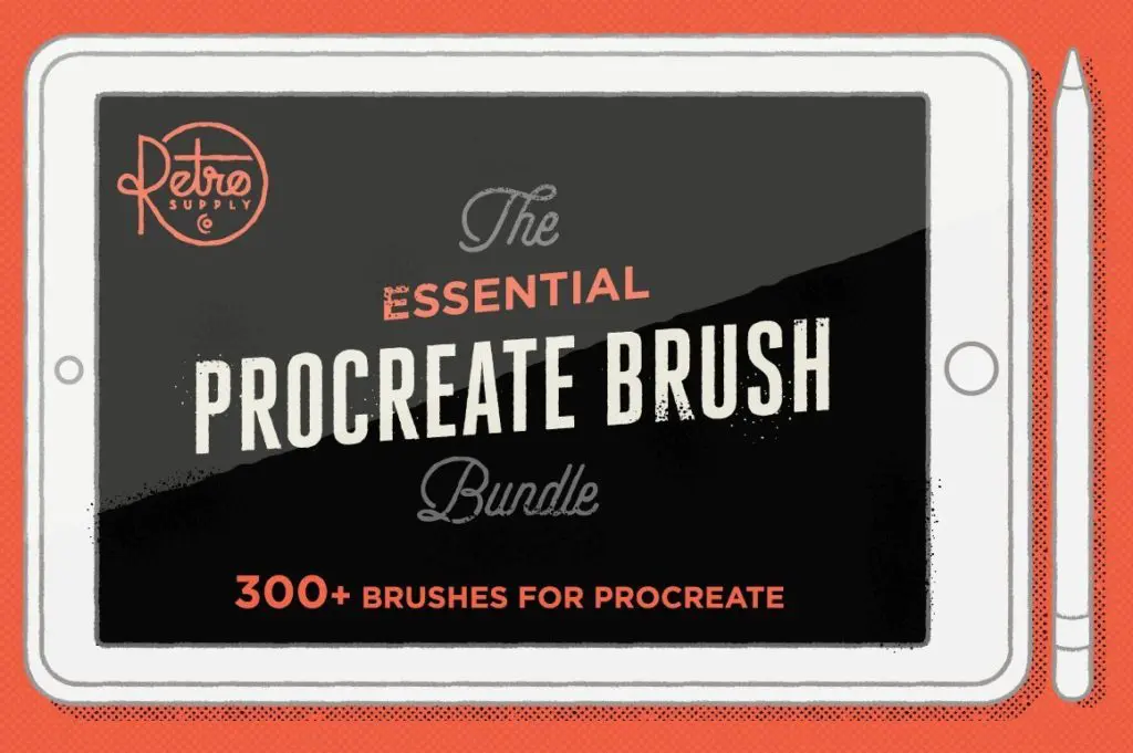Essential procreate brush bundle - Best Vintage & Retro Brushes for Procreate