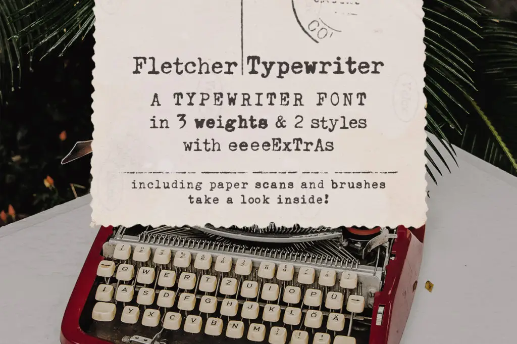 Fletcher Typewriter Font and Extras