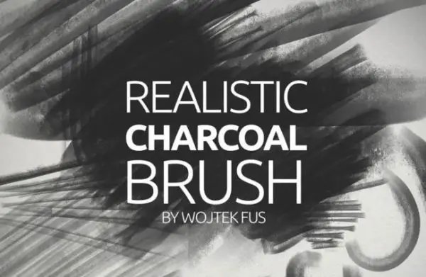 Realistic charcoal Photoshop brush 
