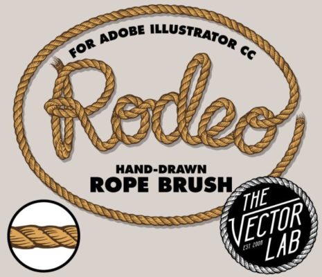 Rodeo Hand-Drawn Rope Brush