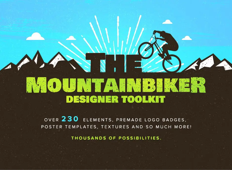 The Designer Mountain Bike Logos Kit