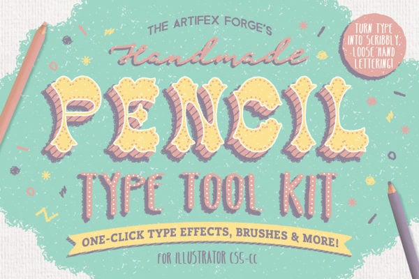 The Hand-drawn Pencil Type Tool Kit