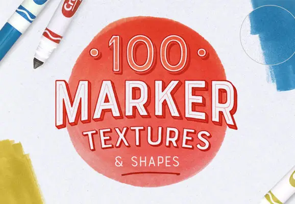 100 Marker Textures & Shapes