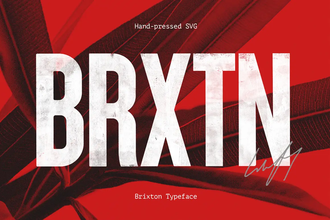 Brixton SVG Handprinted Fonts