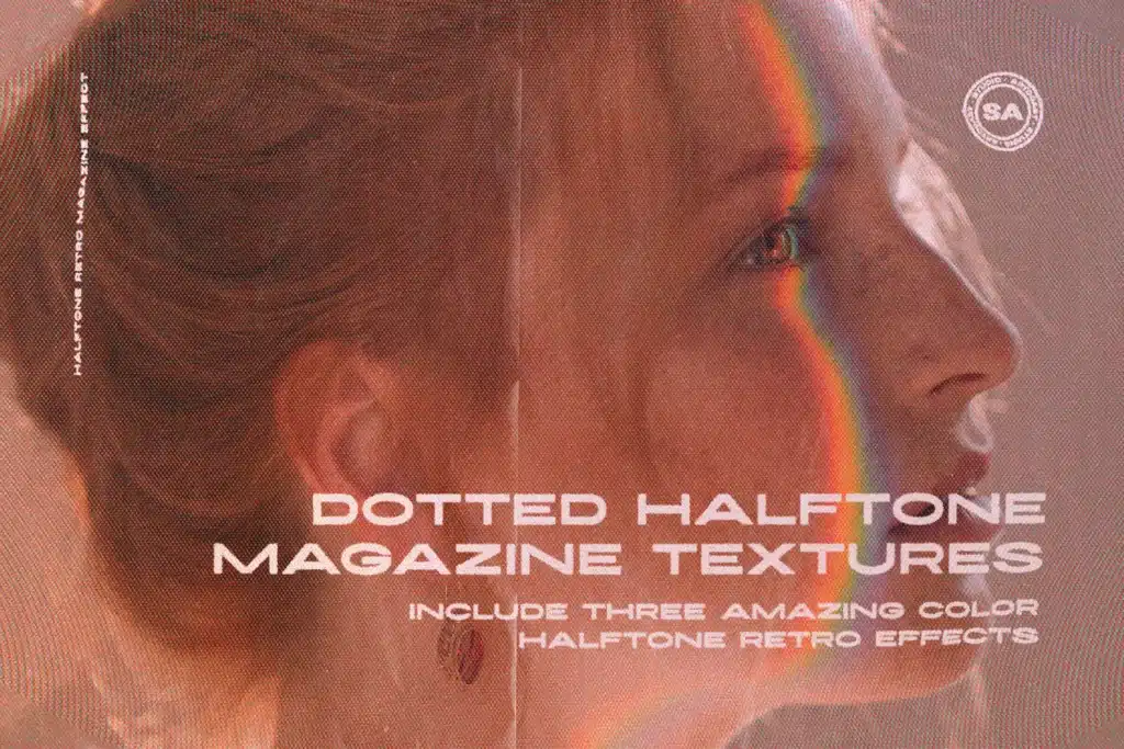 Dotted Halftone Magazine Textures