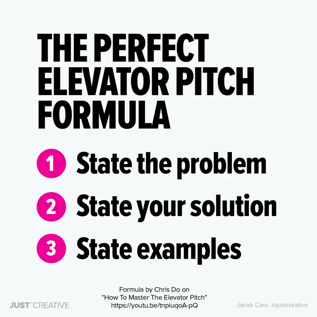 The Perfect Elevator Pitch Formula