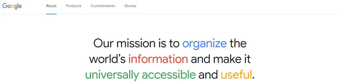 Google Position Statement in Branded Colors