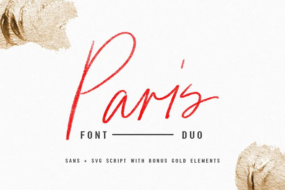 Paris Font Duo + SVG with Extras