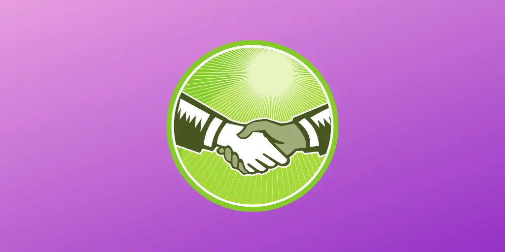 Shaking hands graphic - Becoming a trusted authority as an affiliate