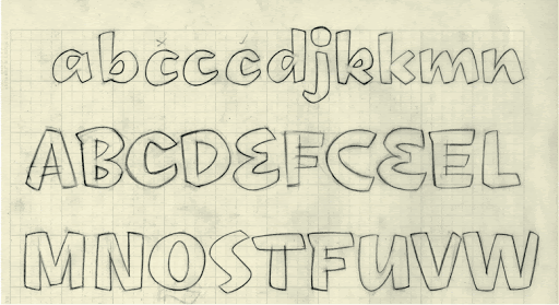 Hand drawn typefaces are currently popular