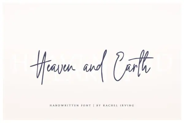 Heaven And Earth – Handwritten Font