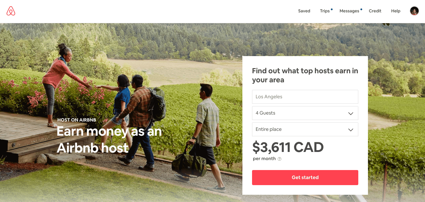 AirBnB imagery is consistent and supports brand image