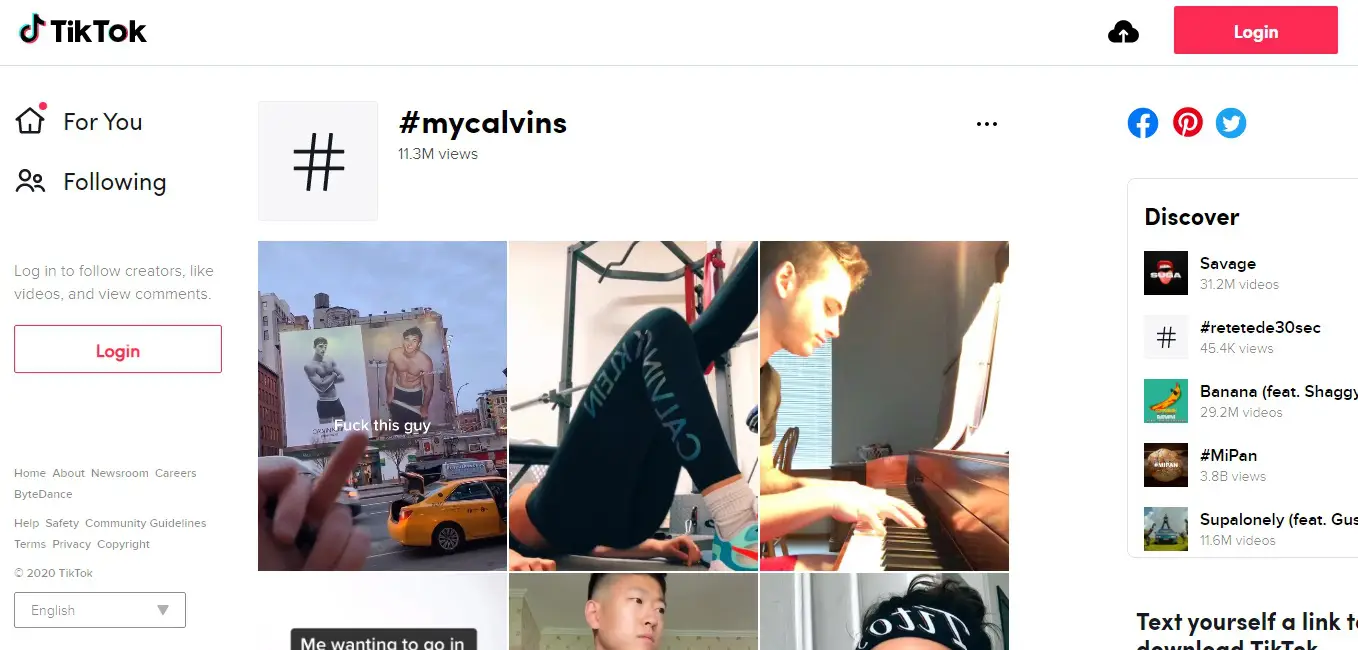 TikTok Challenge: Calvin Klein My Calvins