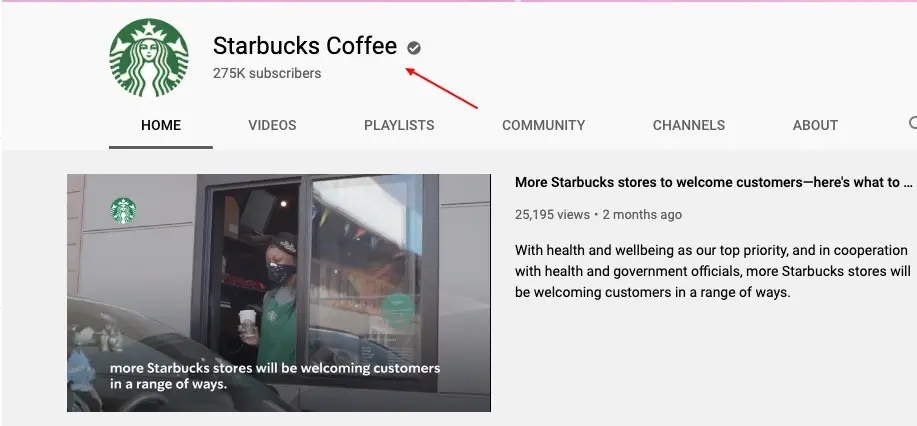 YouTube Starbucks channel