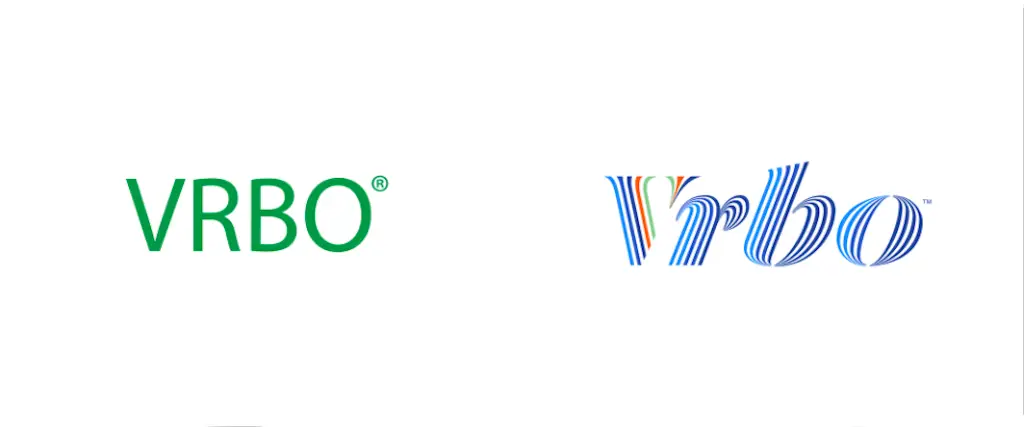 VRBO 2019 rebrand, logo before and after