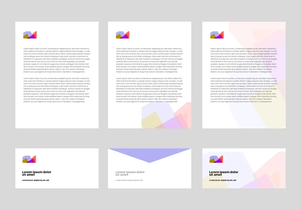 Templates in brand style guidelines