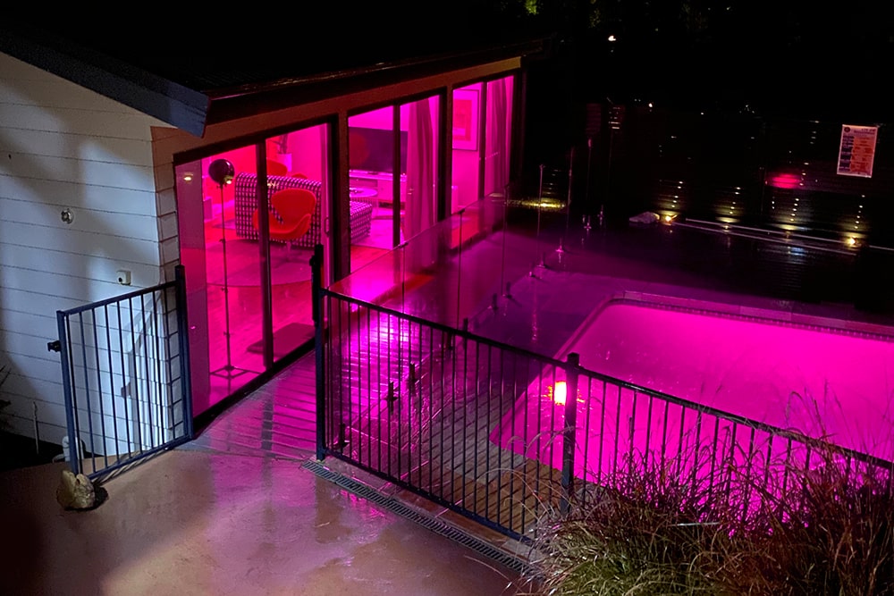 Custom Neon Lights on pool