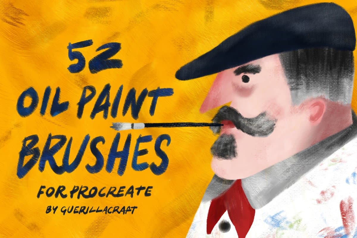 thick oil paint brush procreate free
