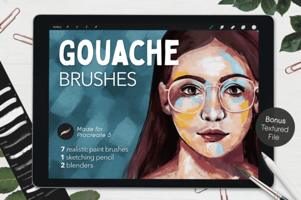 Abstract Gouache Procreate Stamps Stamp Brushes for Painting Procreate Brushes with Gouache Texture Acrylic Paint Brushes