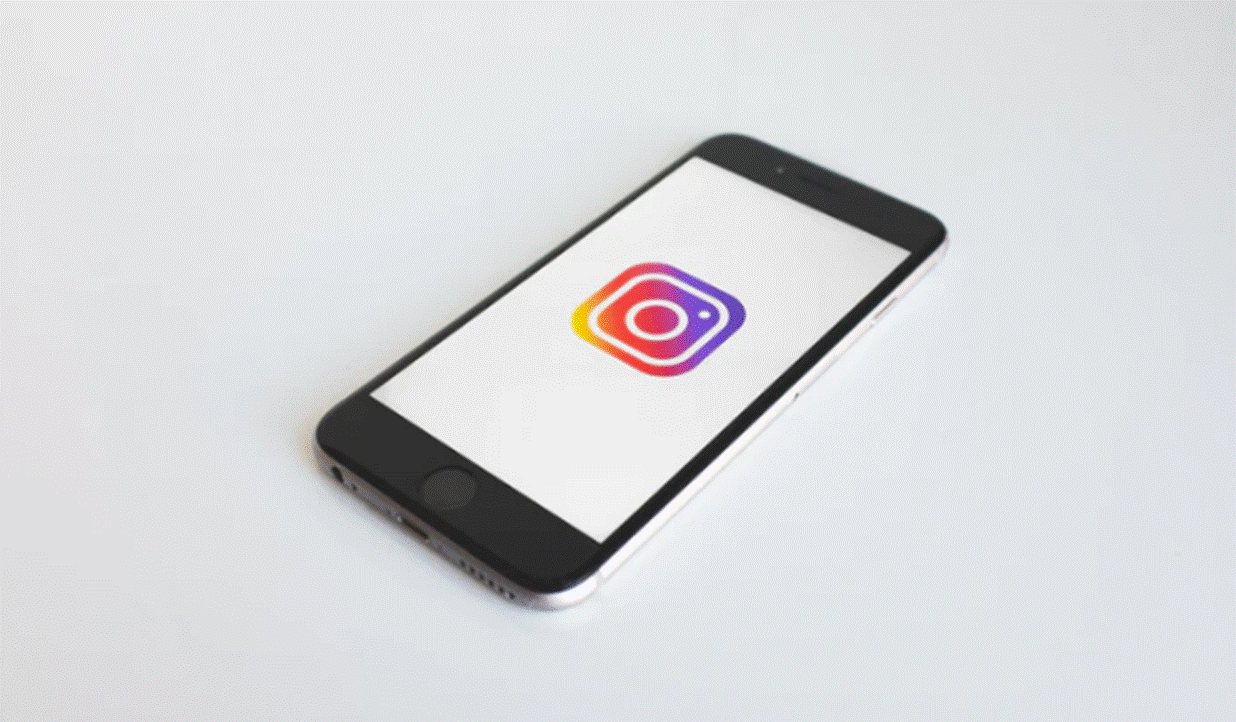 Instagram logo on iphone