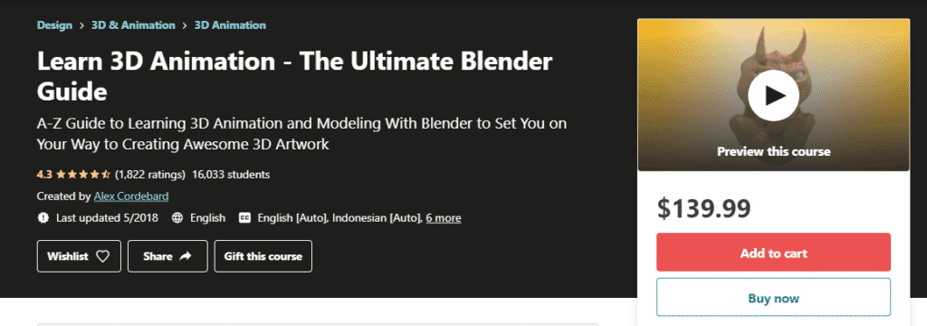 learn 3D animation the ultimate blender guide